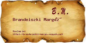 Brandeiszki Margó névjegykártya