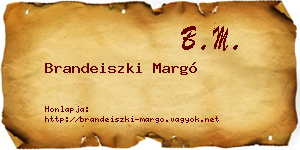 Brandeiszki Margó névjegykártya
